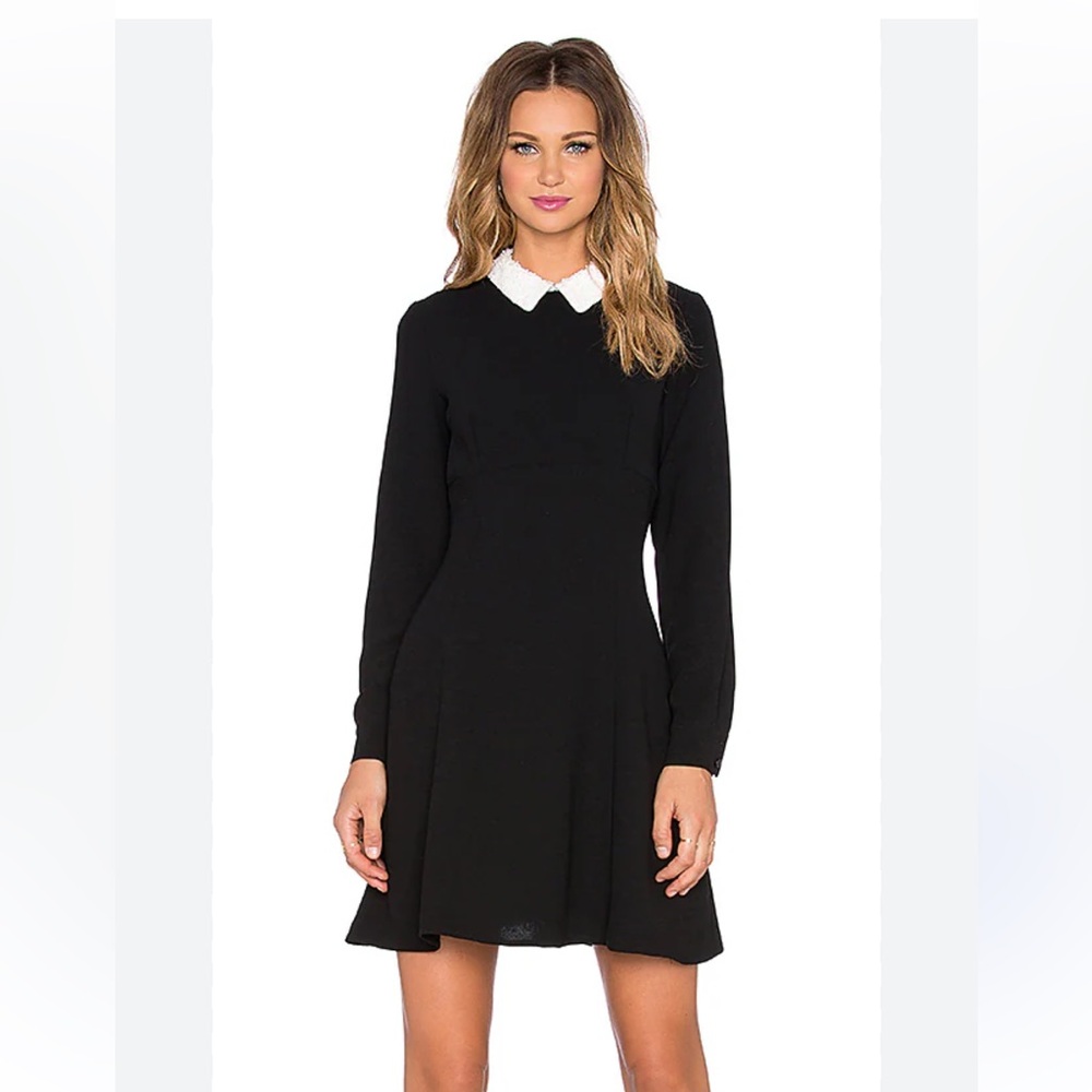 Kate Spade Black Dress with Embellished White Collar